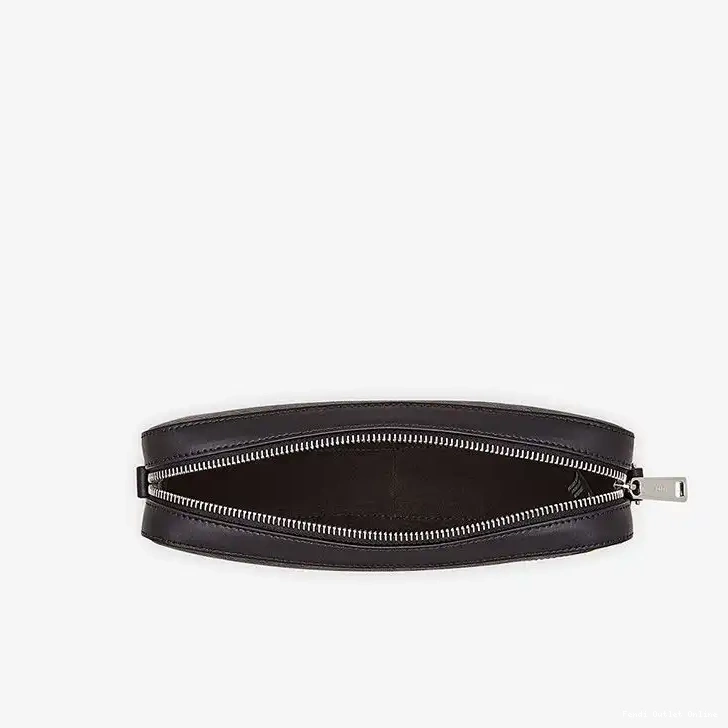 Cheap Fabric Black Compact In Motif Yellow FF Fendi Camera Case 0516